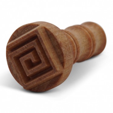  Wooden stamp Square Spiral 